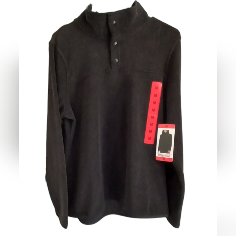 32 Degrees Ladies' Women's Snap Arctic Fleece Pullover Medium Black